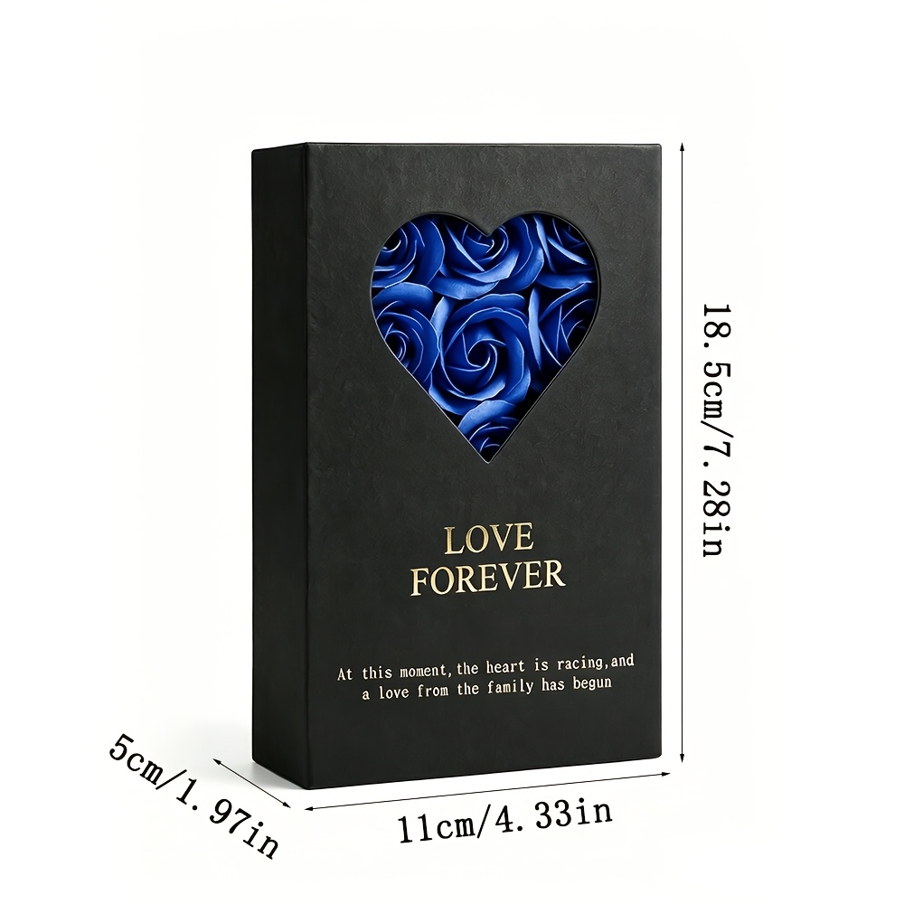 Heart-Shaped Window Gift Box with Artificial Roses